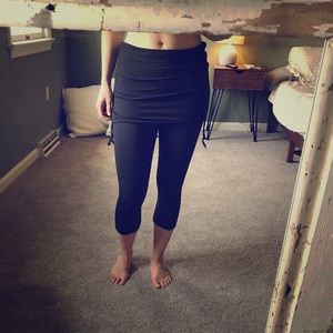 Cropped Prana Pants with Attached Skirt